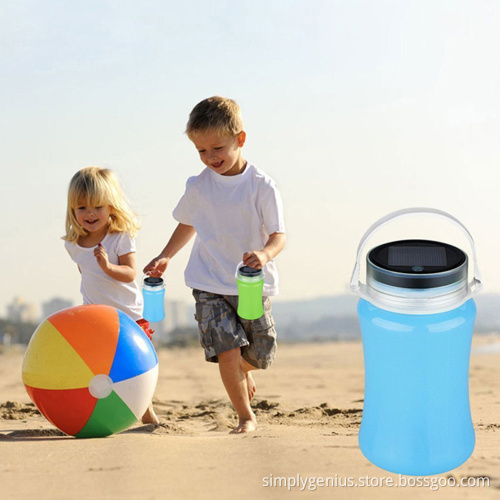 IP67 water resistant outdoor Solar LED Light with storage bottle, 3 LED solar sun jar